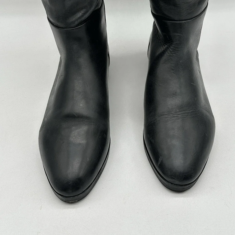 See By Chloe women‎ black and red tall knee high riding boots size 38